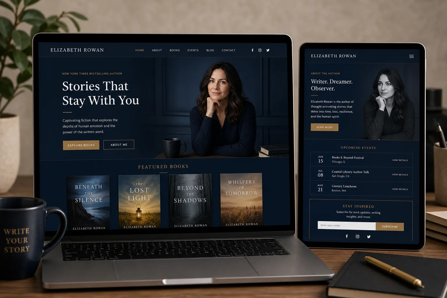 Author website design